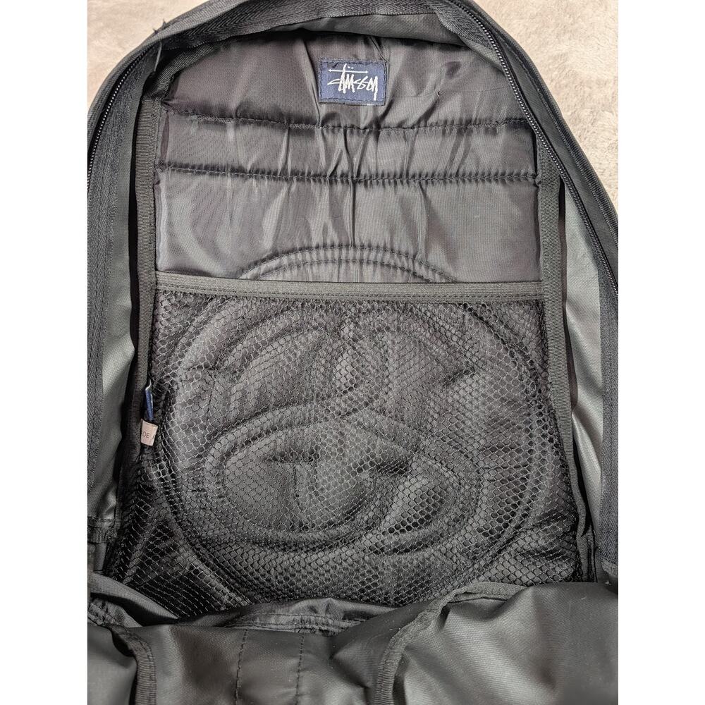 90s Y2K Vintage Stussy Black Backpack Clam Shell Skatewear Skate Unique - Picture 9 of 12
